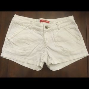 White Jean Shorts